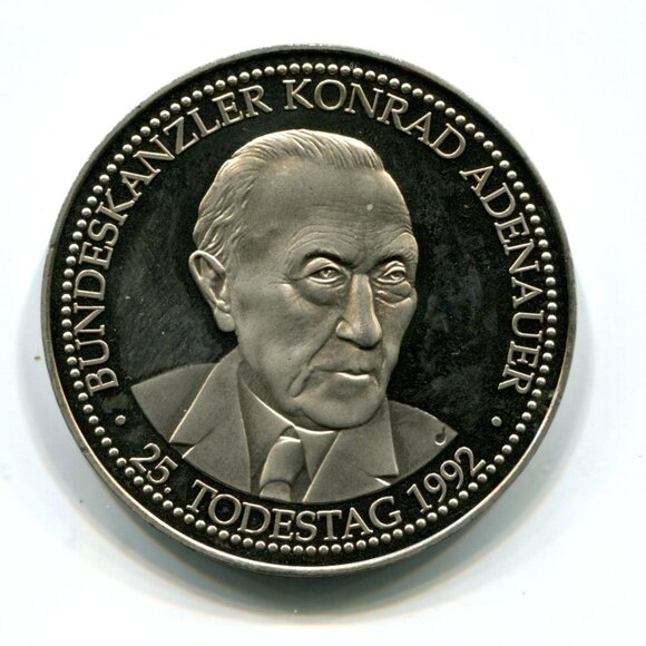 1992 Germany Konrad Adenauer Medal (b735-81) - Picture 1 of 2